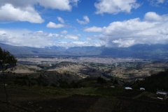 A Riobamba, La ville de Riobamba avec le terrain qui est int