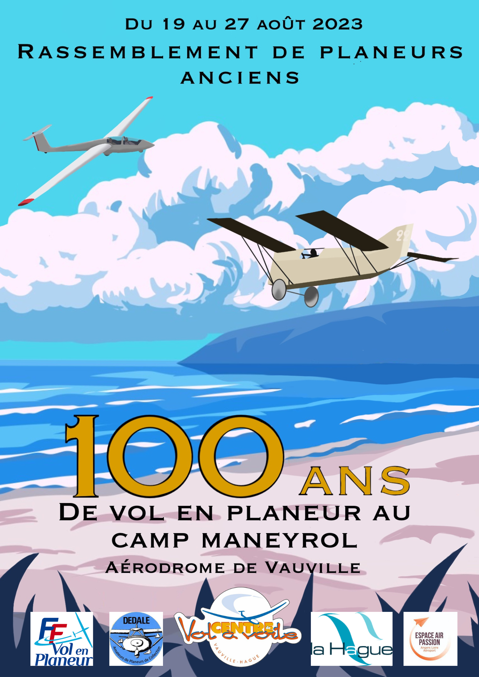 100 ans de planeur à Vauville - Rassemblement planeurs anciens